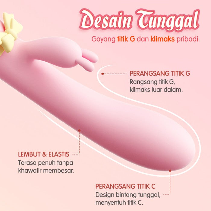 Rabbit Vibrator MIZZE Alat Bantu Toys Wanita USB Charge