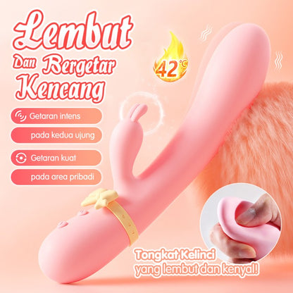 Rabbit Vibrator MIZZE Alat Bantu Toys Wanita USB Charge